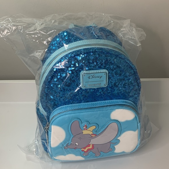 Loungefly Disney Dumbo Sequin Mini Backpack Exclusive - Picture 11 of 11